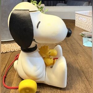 Vintage 1970s Hasbro Snoopy & Woodstock Pull Toy – Peanuts Memorabilia